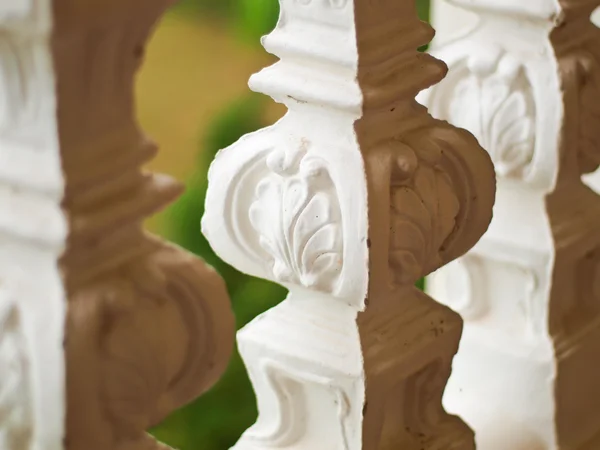 Closeup of plaster  Banister — Stock Photo, Image