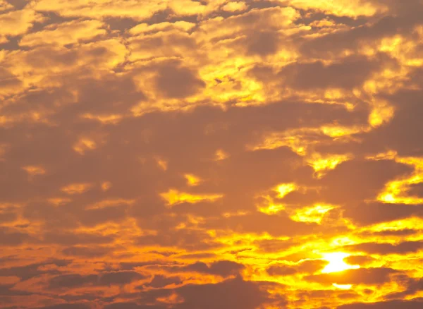 Goldener Himmel bei Sonnenaufgang — Stockfoto