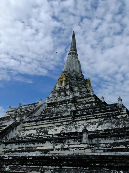 Phukhao Thong pagode in Ayutthaya, oude hoofdstad, in Thailand — Stockfoto