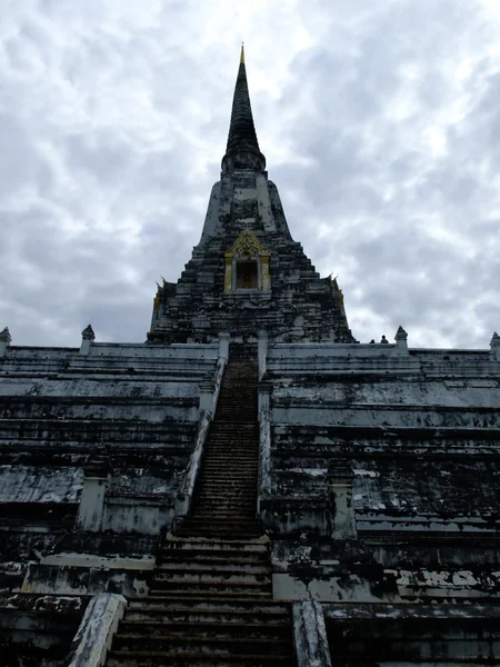 Phukhao tanga pagoda Ayutthaya, régi főváros, Thaiföld — Stock Fotó