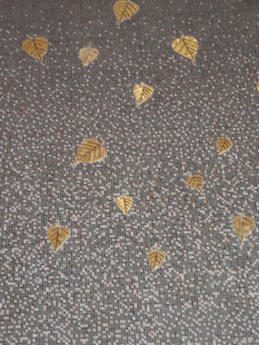 Mozaik Altın bodhi yaprakları dekorasyon duvar karosu