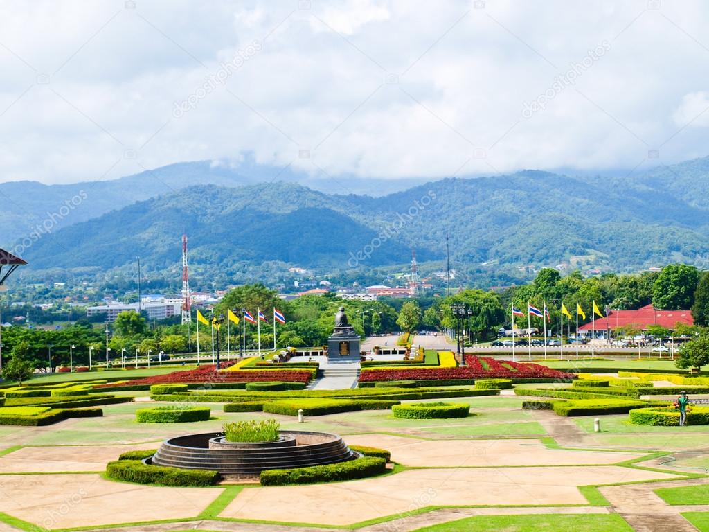 Mountain view from Mae Fah Luang University in Chiang Rai, Thailand