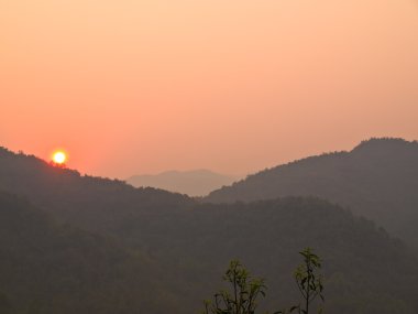 bua kluea, nan Tayland günbatımı Manzaralı