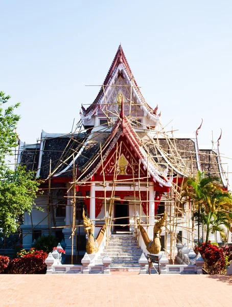 Buddhist monastry under renovation on Mae Salong hill, Chiang ra — Stock Photo, Image