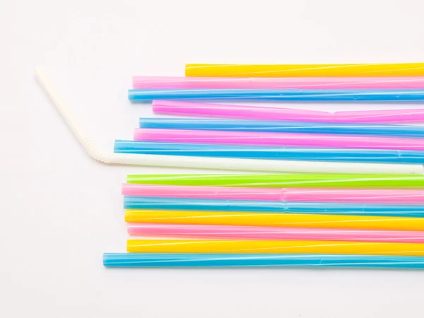 Colorful straws isolated on white background — Stock Photo, Image