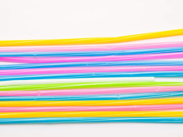 Colorful straws isolated on white background — Stock Photo, Image