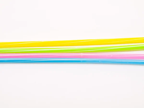 Colorful straws isolated on white back ground — Stock Photo, Image