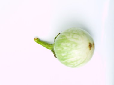 beyaz izole taze yeşil patlıcan, chionathus parkinonii,