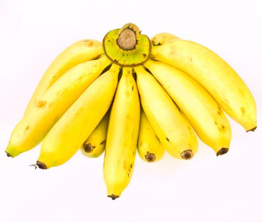 taze muz demet izole beyaz zemin üzerine Tayland