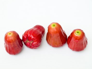 Gül beyaz arka plan üzerinde izole elma (Syzygium jambos)