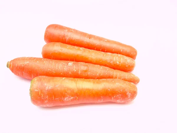 Fresh carrots isolated on white background — Stock Photo, Image