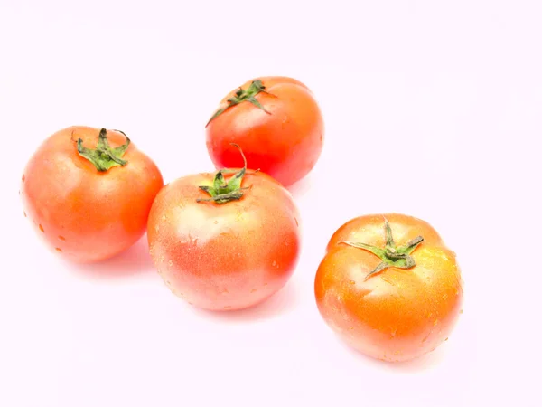 Tomates aislados sobre fondo blanco —  Fotos de Stock