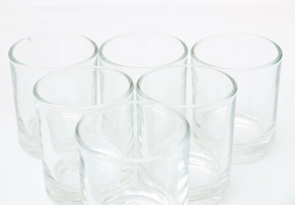 Empty Shot glasses isolated on white background — Stock Photo, Image