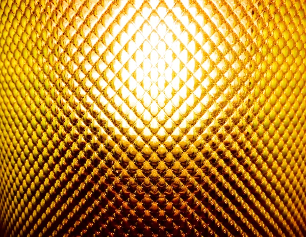 ガラス ランプ カバーの質感のバック黄色点灯 — ストック写真