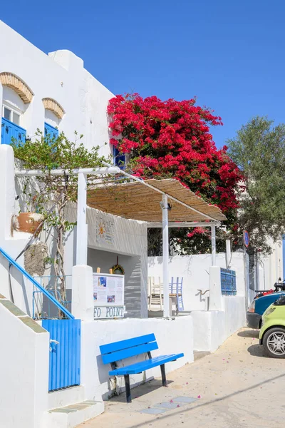 Folegandros Griechenland September 2020 Weißgetünchte Kykladische Straße Der Wunderschönen Stadt — Stockfoto