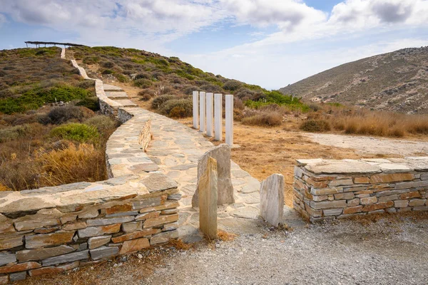 Weg Homers Grab Einer Archäologischen Stätte Auf Der Insel Ios — Stockfoto