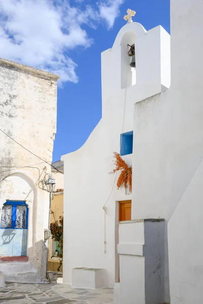 Iglesia Griega Tradicional Pueblo Lefkes Isla Paros Cícladas Grecia — Foto de Stock