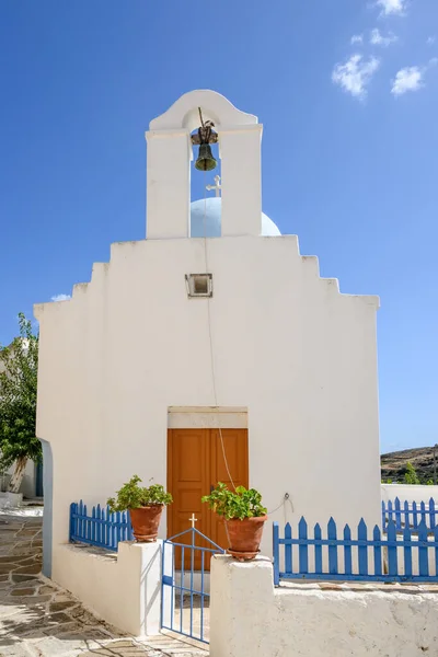 Capela Grega Aldeia Lefkes Ilha Paros Cíclades Grécia — Fotografia de Stock