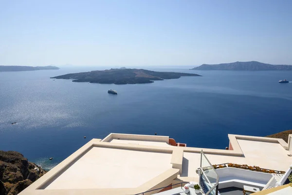 Vista Caldera Fira Isla Santorini Cícladas Grecia —  Fotos de Stock