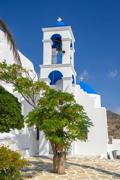 Kostel Panny Marie Útesu Městě Chora Ostrově Ios Kyklady Řecko — Stock fotografie