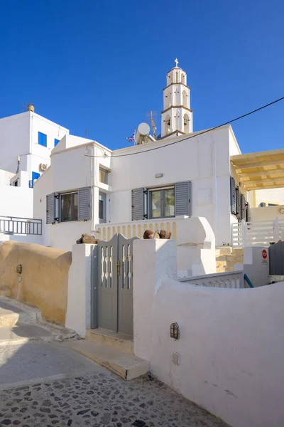 Santorini Grécia Setembro 2020 Pyrgos Vila Mais Pitoresca Santorini Ilhas — Fotografia de Stock