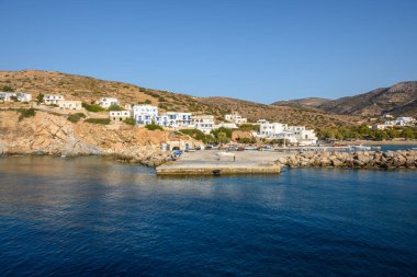 Sikinos, Yunanistan - 23 Eylül 2020: Sikinos, Cyclades 'in en tenha adalarından biri. Yunanistan