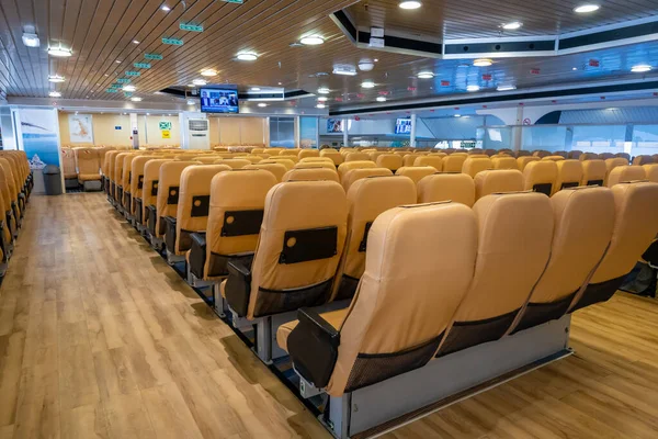 Sikinos Griekenland September 2020 Interieur Van Veerboot Caldera Vista High — Stockfoto