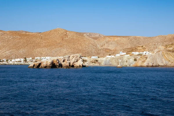 Coast Folegandros Island Greece Aegean Sea Sunny Summer Day — Stock Photo, Image