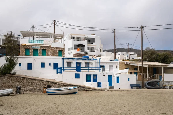 Folegandros Griechenland September 2020 Ferienvillen Direkt Strand Von Agali Auf — Stockfoto