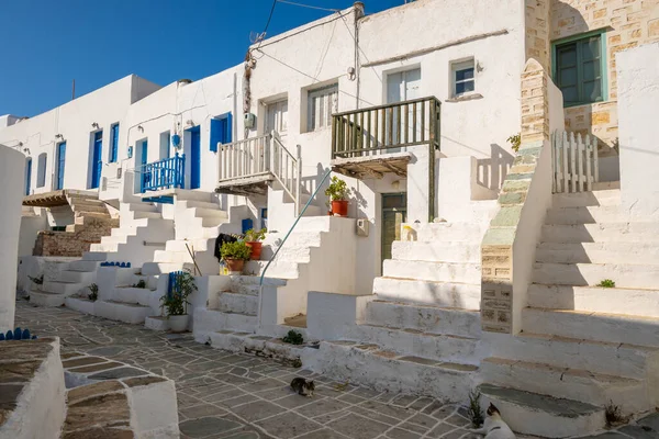 卡斯特罗 卡斯托罗 弗列冈德罗斯岛乔拉镇最古老的部分 希腊Cyclades — 图库照片