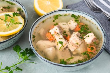 Sebzeli balık. Jöleli balık. Jelatinli balık.