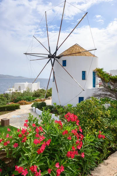 Antiparos Griekenland September 2020 Zomer Windmolen Villa Antiparos Eiland Cycladen — Stockfoto