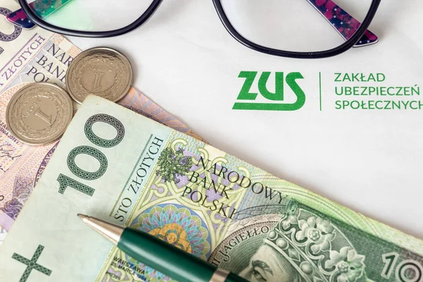 Gdansk Polen April 2021 Zus National Social Insurance Company Logo — Stockfoto