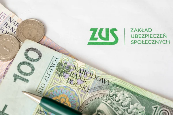 Gdansk Polen April 2021 Zus National Social Insurance Company Logo — Stockfoto