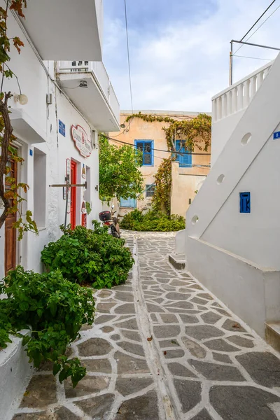 Paros Grécia Setembro 2020 Arquitetura Grega Tradicional Bela Cidade Velha — Fotografia de Stock