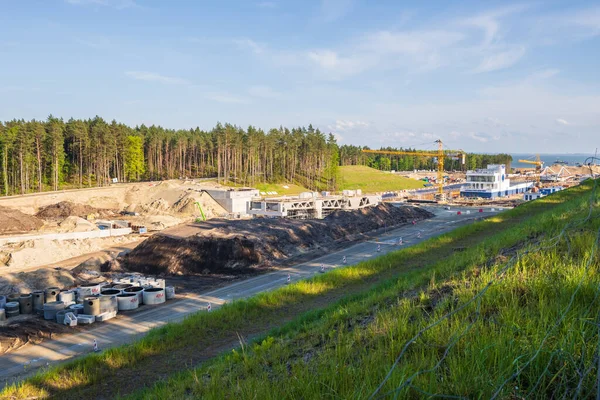 Krynica Morska Polen Mai 2021 Die Baustelle Des Kanals Der — Stockfoto