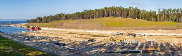 Krynica Morska Polen Mai 2021 Die Baustelle Des Kanals Der — Stockfoto