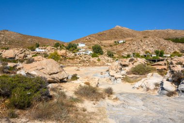 Paros adasındaki Kolymbithres plajı, Kiklad, Yunanistan