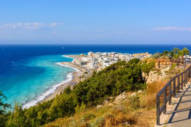 Rhodes Town, Rodos adasının kuzeydoğu ucunda. Dodekanese, Yunanistan