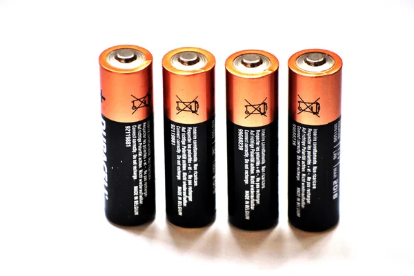 Penlight batteries on a white background — Stock Photo, Image