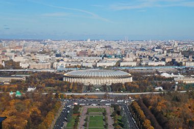 Luzhniki Stadı bir yükseklikten görüntülemek