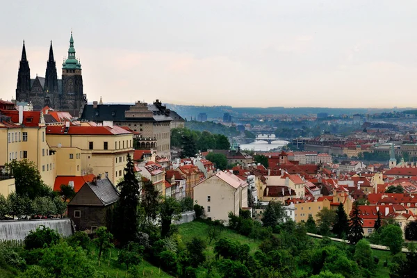 View the sights of Prague from a height — Stock Photo, Image