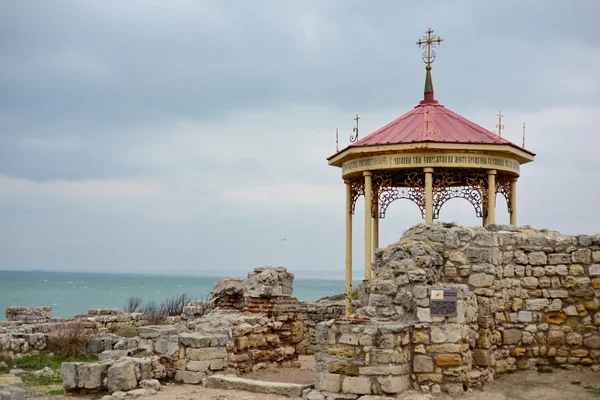 Konumlar ve Sivastopol Hersonissos yakınındaki antik kentin antik