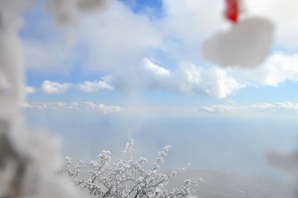 View of the sea on a winter day in the Crimea — Stock Photo, Image