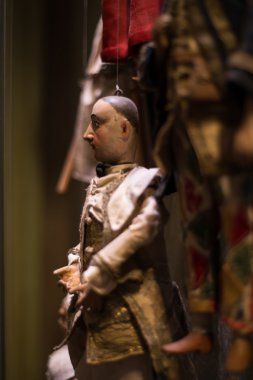 Bir kukla tiyatro Venedik Vintage oyuncak bebek