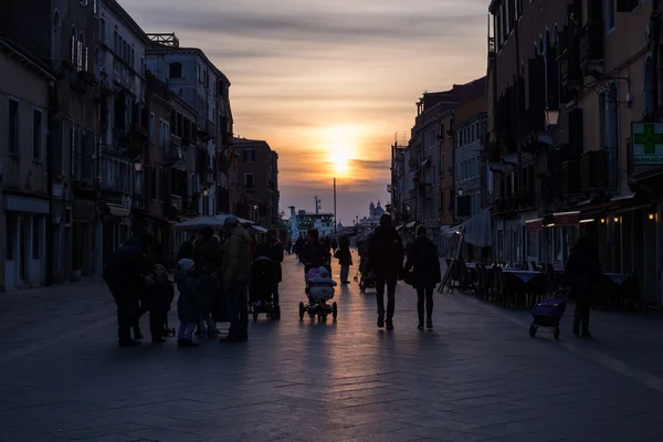 Pôr do sol em Veneza Itália — Fotografia de Stock