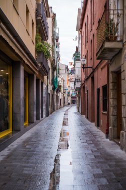 Calella şehir Barcelona İspanya yakınındaki sokakta