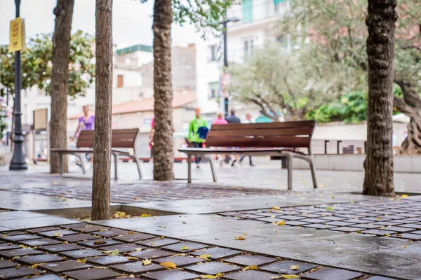 Rua na cidade de Calella perto de Barcelona, na Espanha — Fotografia de Stock