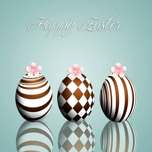 Chocolate eggs for Happy Easter — Stock Photo, Image