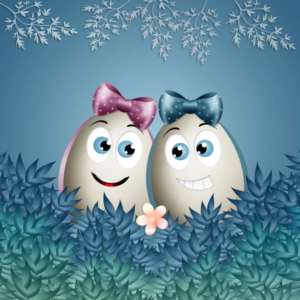 Vicces húsvéti tojás — Stock Fotó